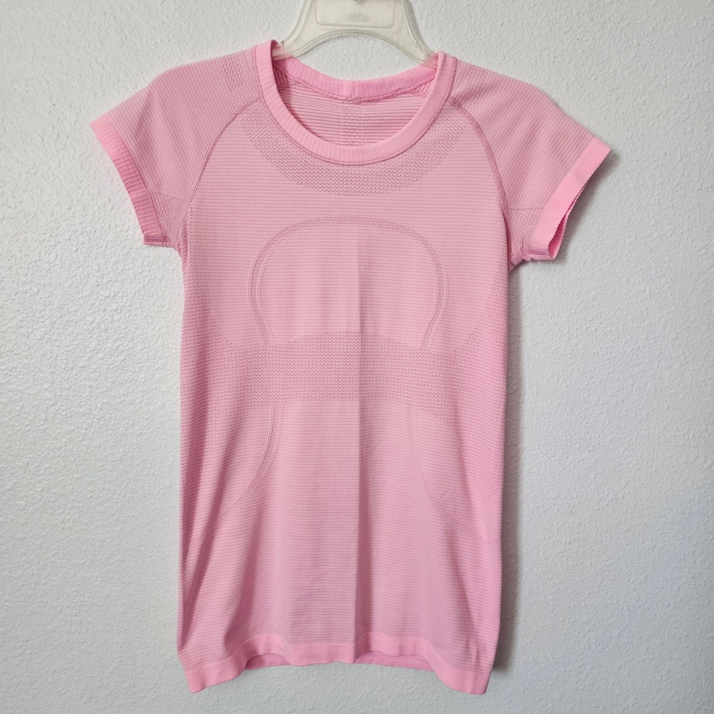 Lululemon Swiftly Tech Short Sleeve Crew Pink Size 6 Running Training Top